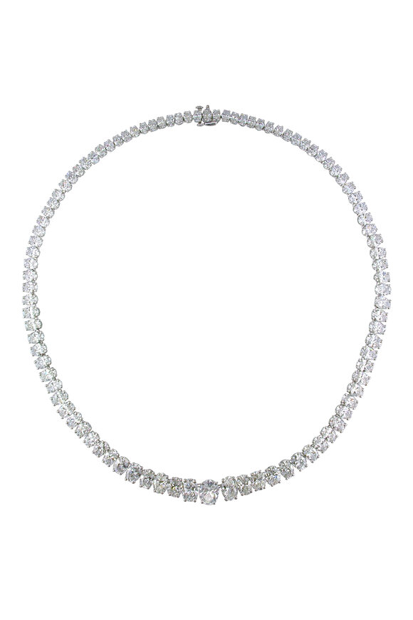 Oscar Heyman - Platinum Diamond Riviera Necklace
