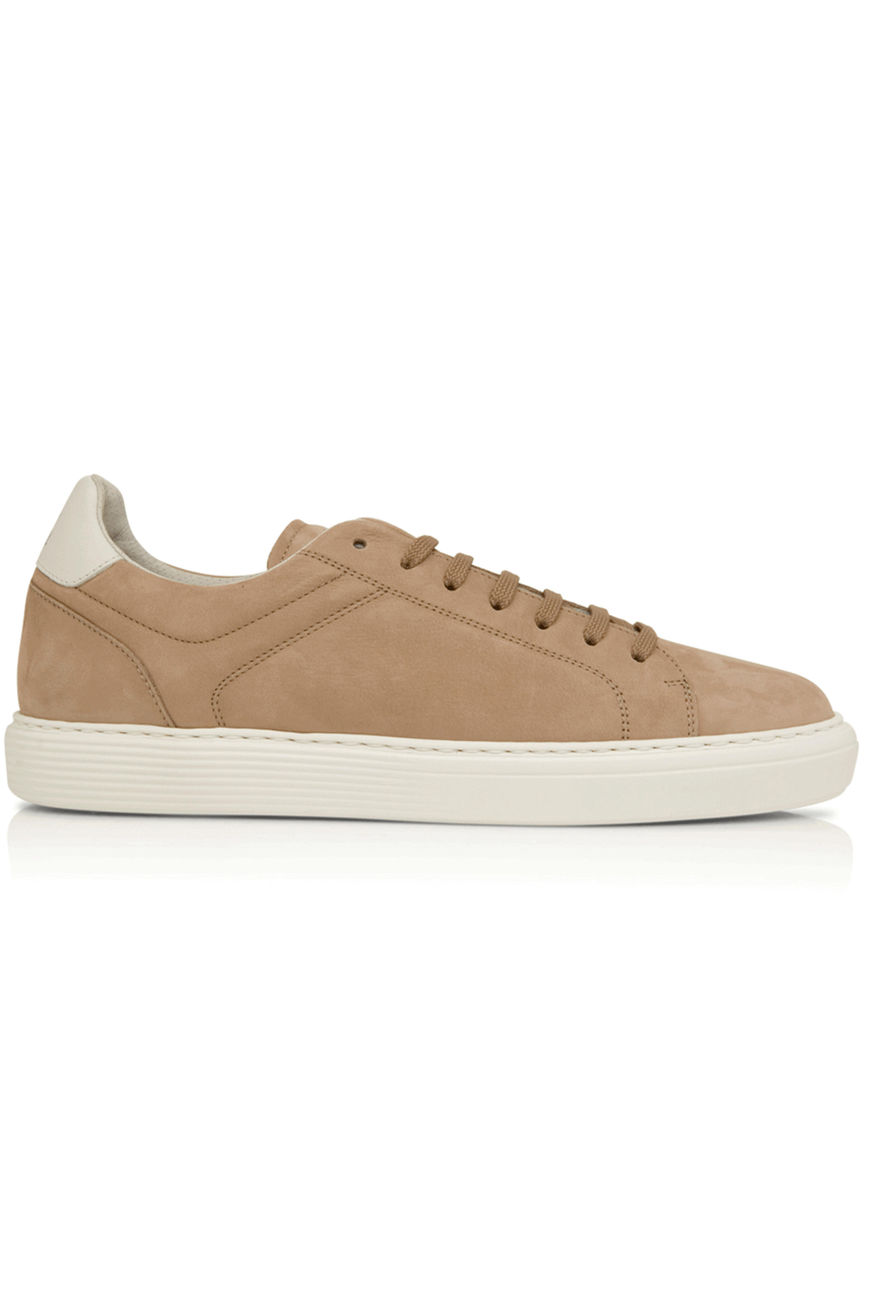 Brunello Cucinelli - Suede Casual Sneaker in Hemp and Off White