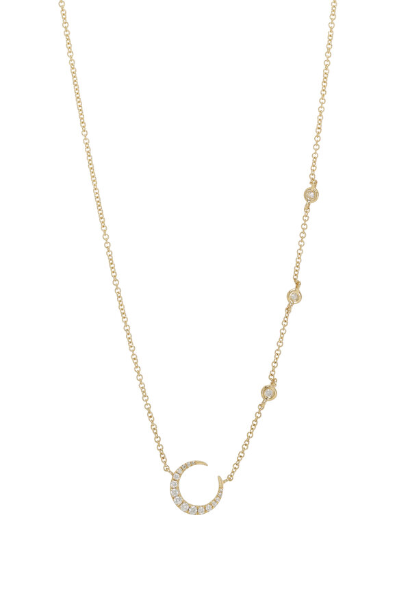 Kai Linz - Diamond Crescent & Stars Necklace 