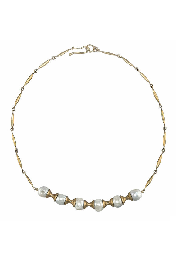 Julie Cohn Design Asawa Bronze Pearl Necklace