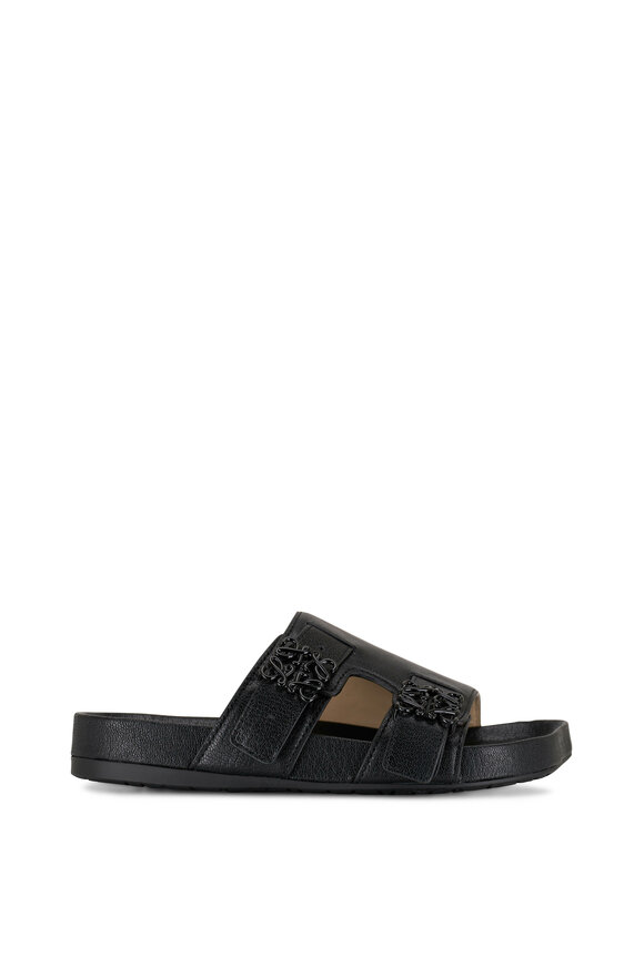 Loewe - Black Ease Leather Slide Sandal