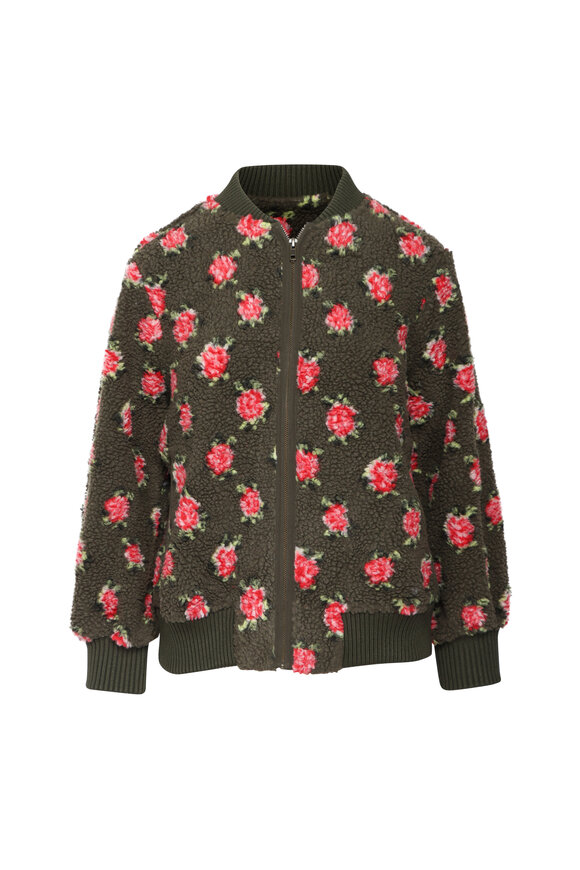 The Great Zip Front Green Bomber Jacket