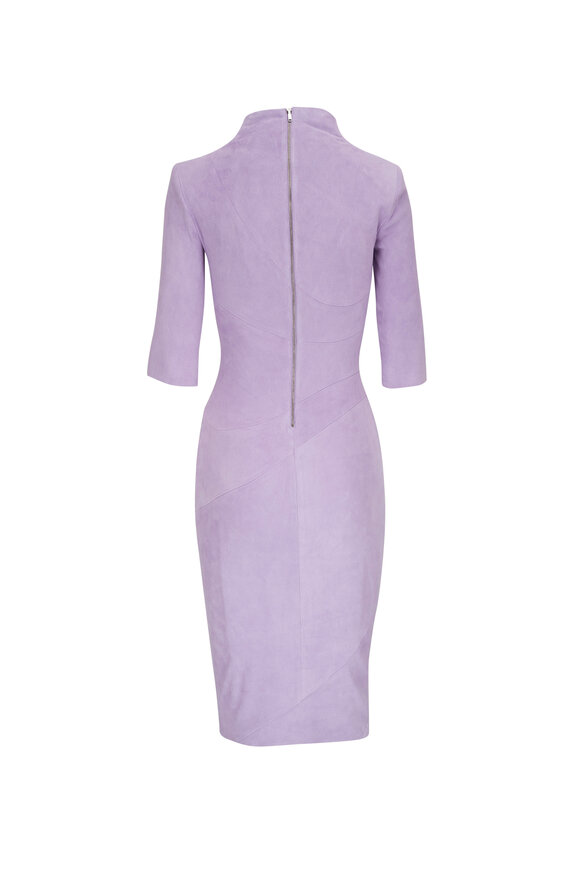 Jitrois - Eastern Lilac Stretch Suede Dress