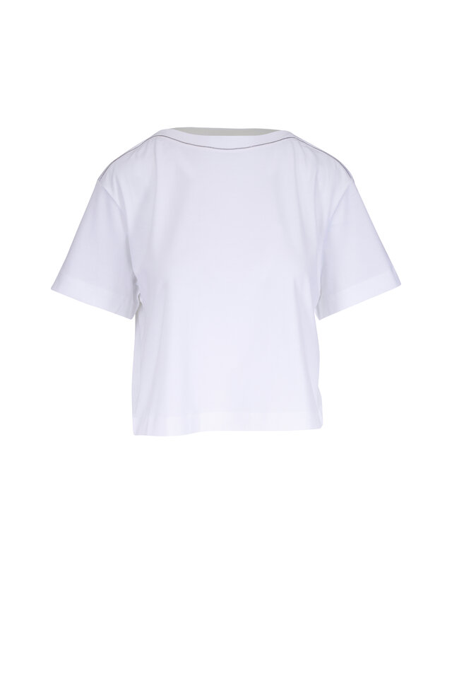 Tシャツ・カットソー Brunello Cucinelli V-Neck White Cotton T-Shirt Brunello Cucinelli V-Neck Cotton T-Shirt | T-Shirts | Harry