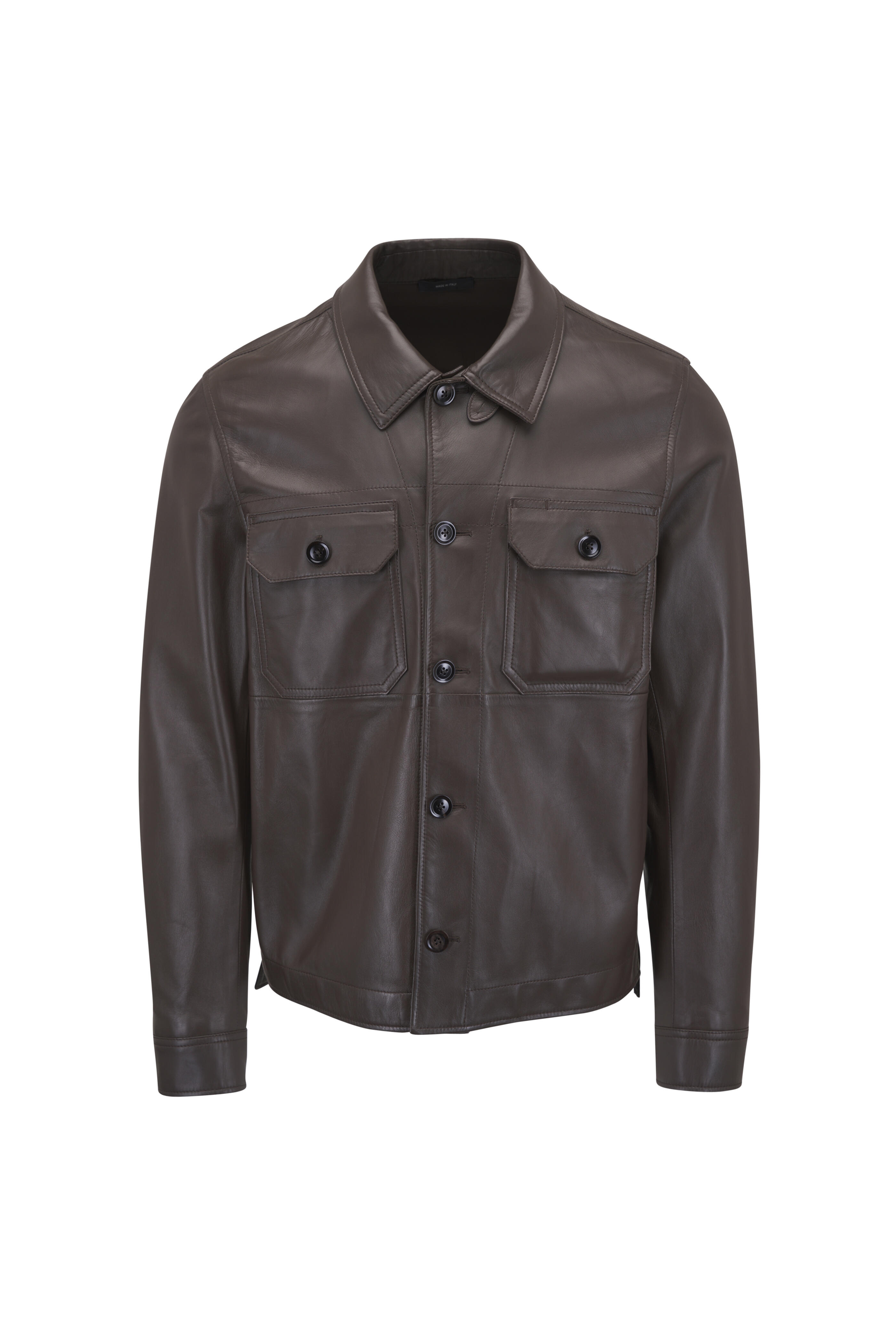 Tom Ford - Brown Leather Overshirt