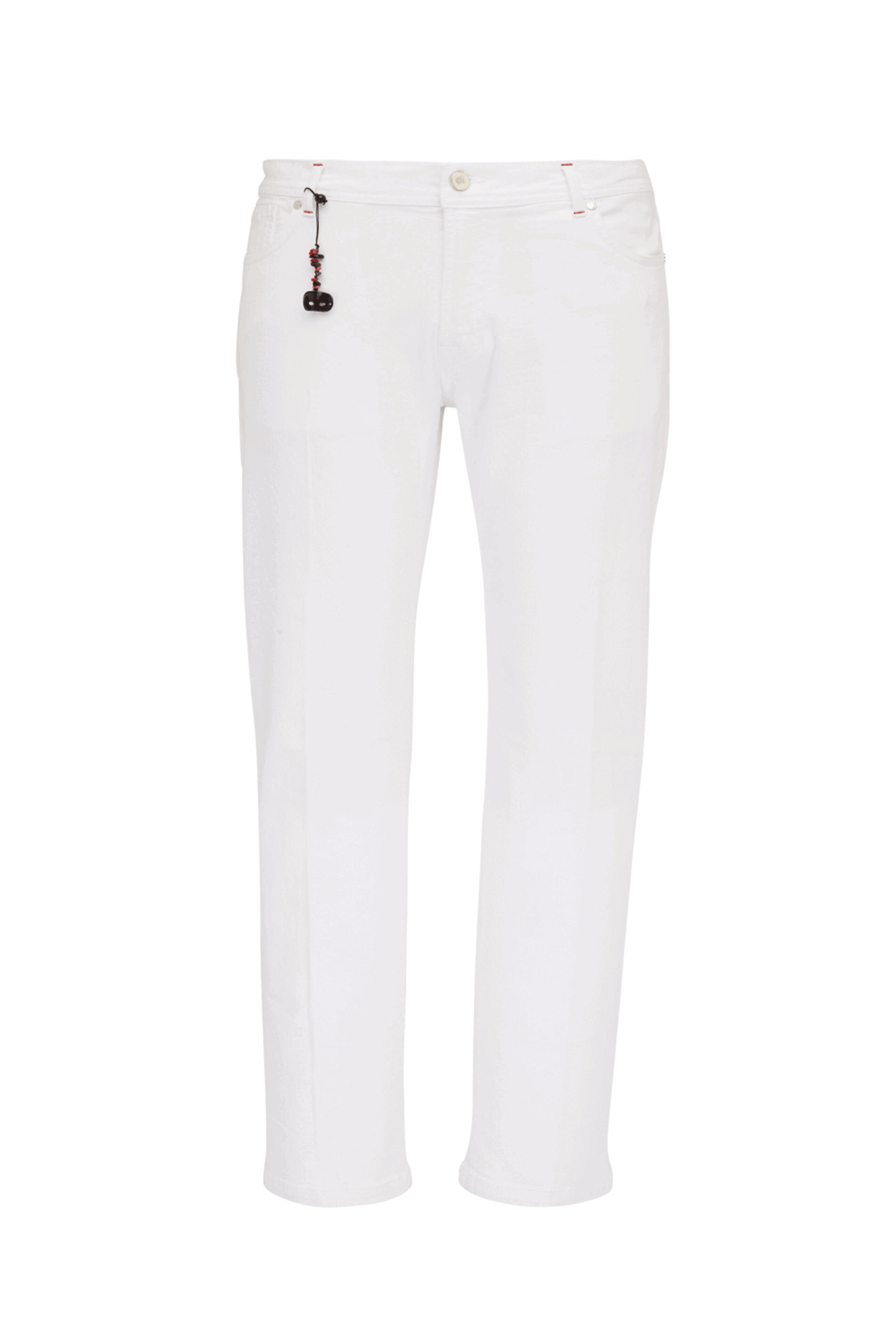 Marco Pescarolo - White Micro Piquet 5 Pocket Pant