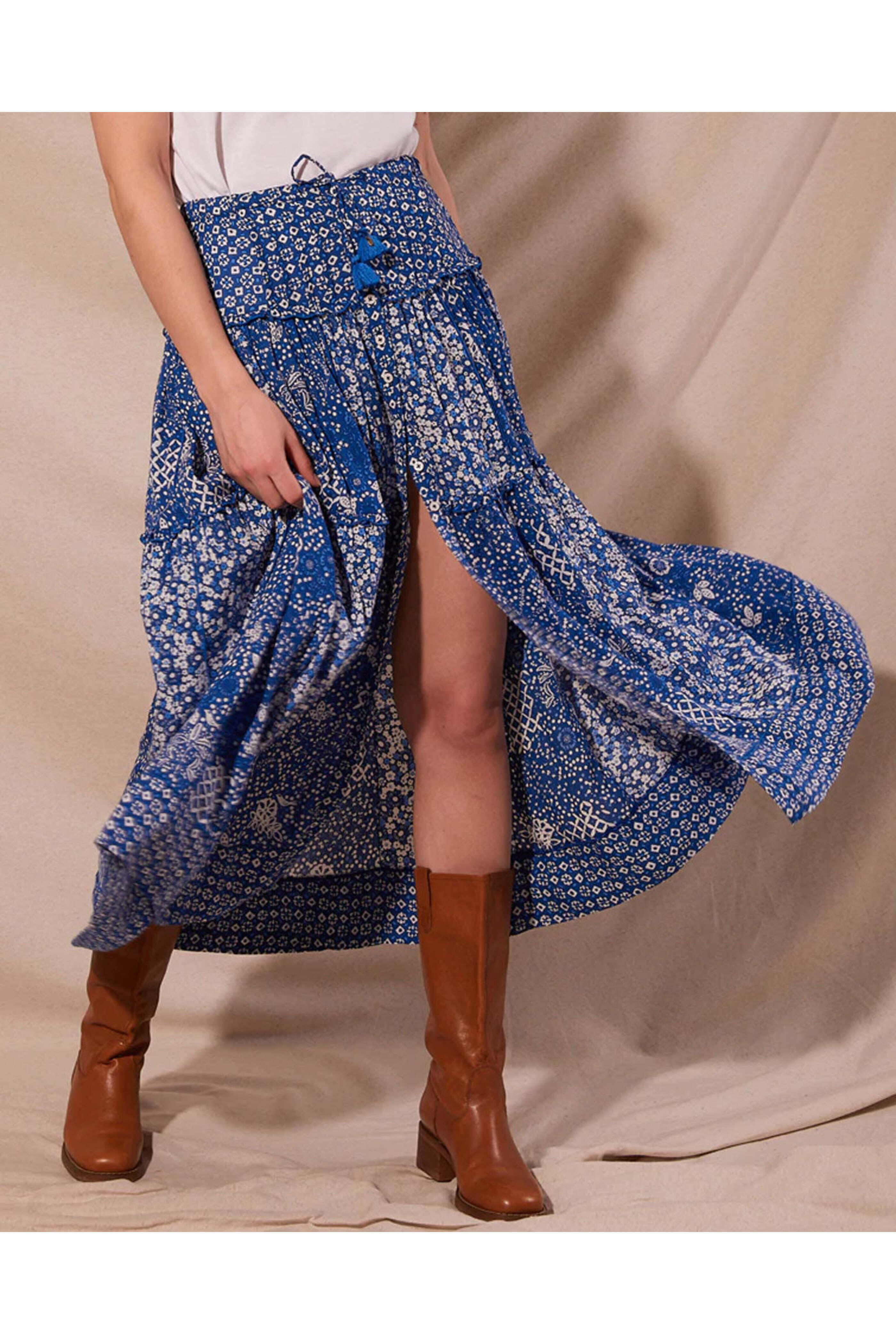 Poupette St Barth - Blue Antibes Nana Maxi Skirt