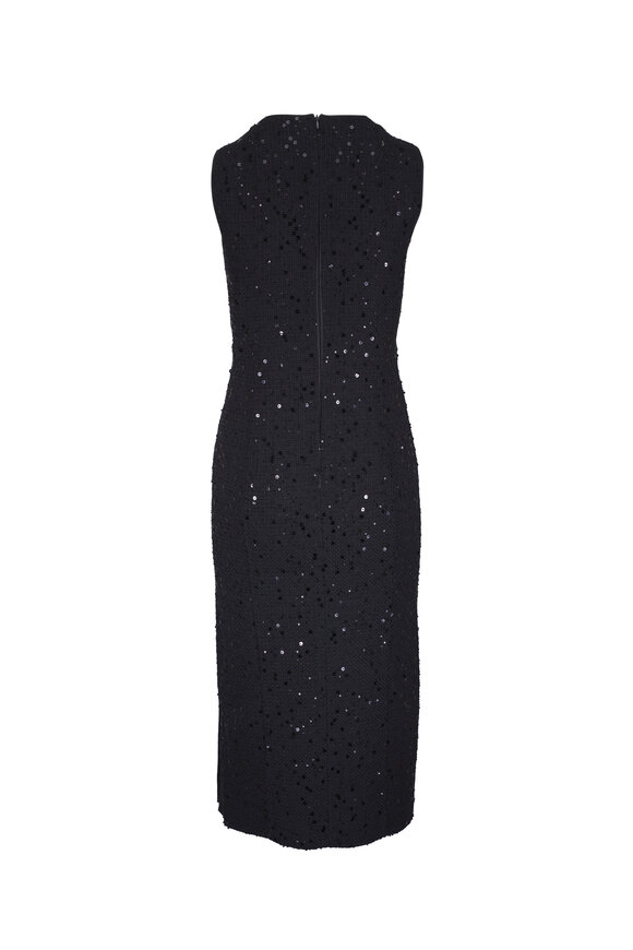 Akris Black Paillette Sheath Dress - view 3