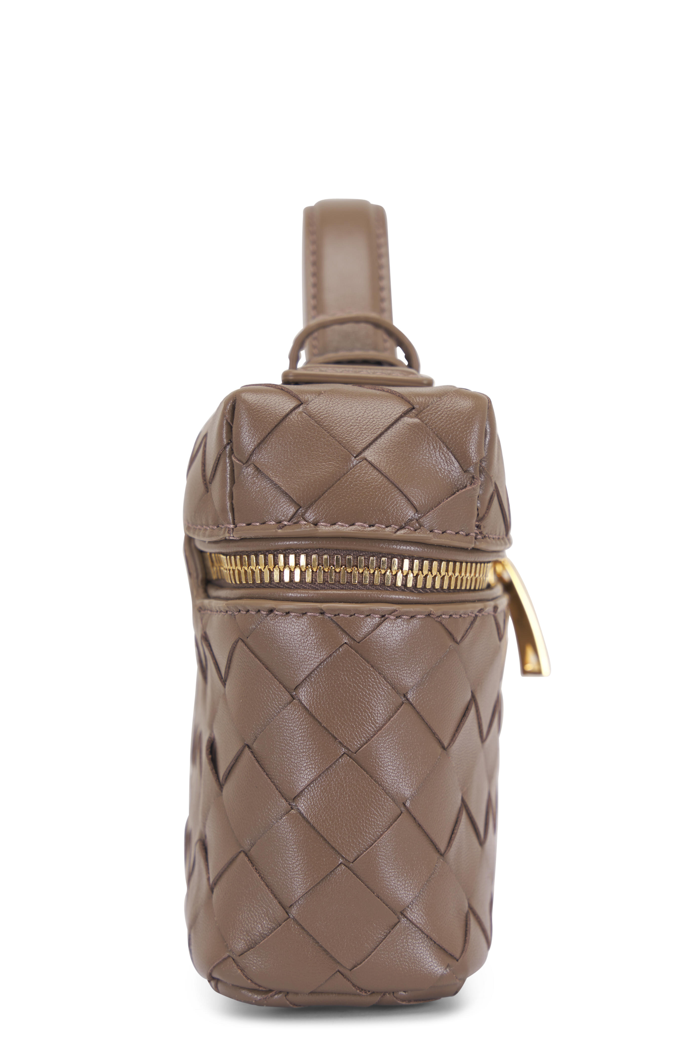 25SS new/BOTTEGA VENETA Bang Bangバニティバッグ Bag Brown Bang Bang Intrecciato leather vanity bag in brown - Bottega
