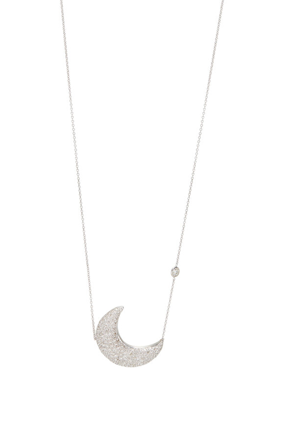 Renee Lewis - Pavé Crescent Moon Necklace