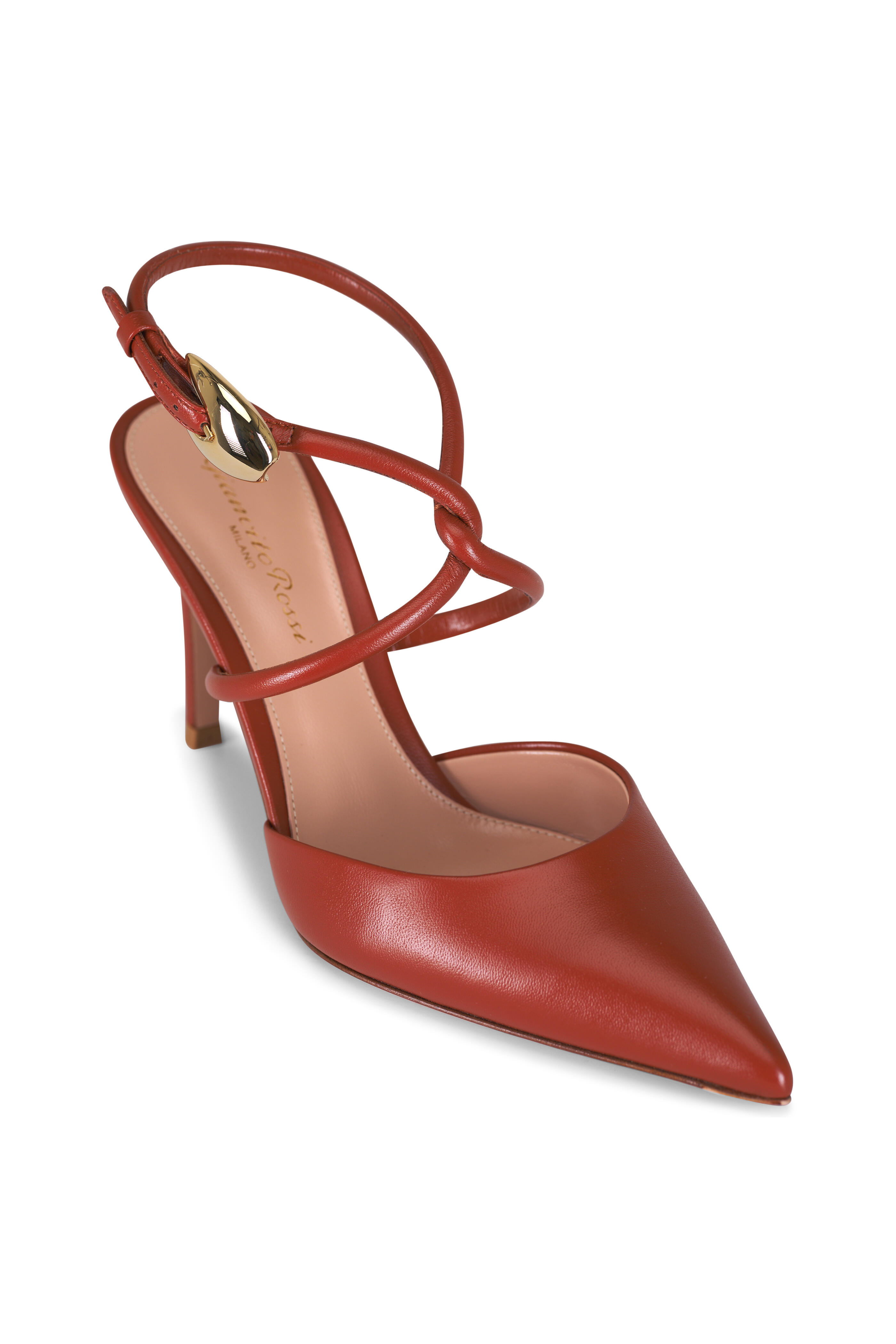 Gianvito Rossi - Sedona Nappa Leather Strappy Sandal, 85mm - view 1