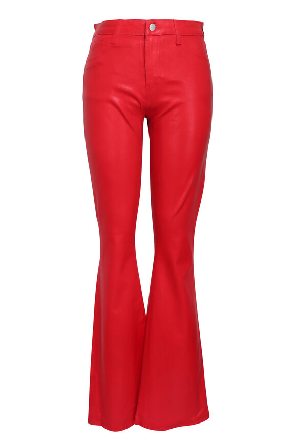 L'Agence Marty Tango Red Coated High Rise Flare Jean