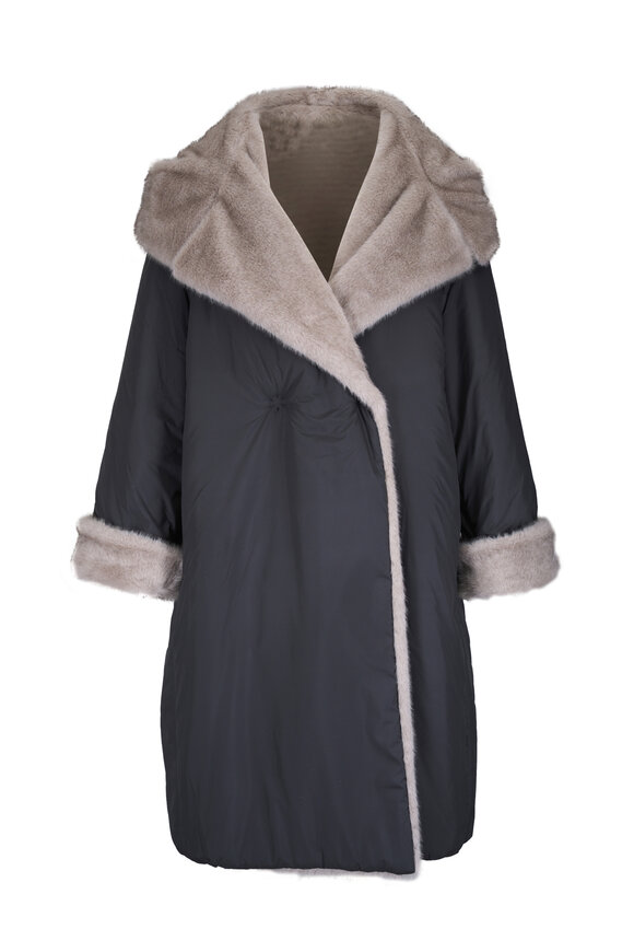 Antonelli Gavi Black Faux Fur Coat - view 1