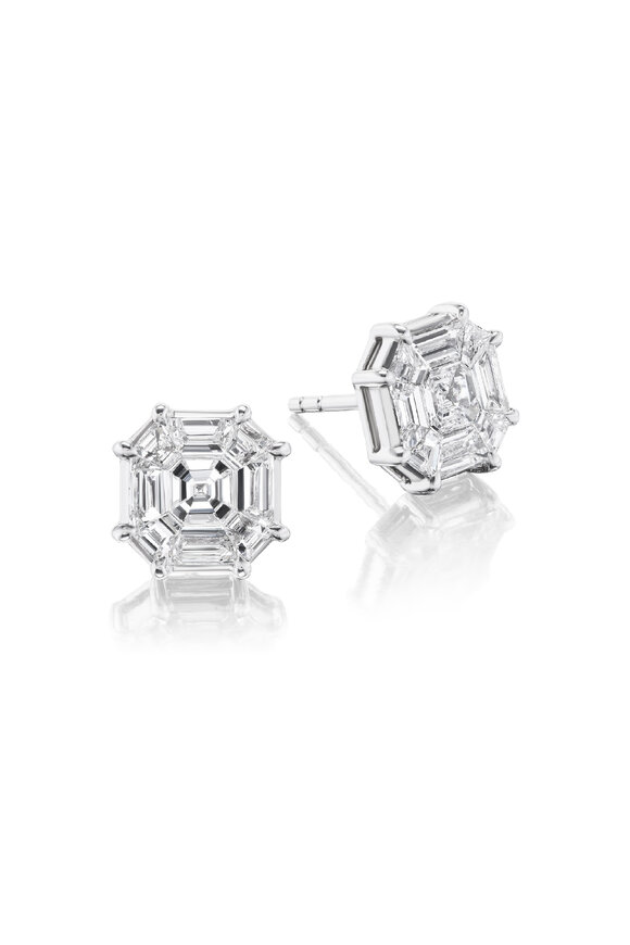 Nam Cho Assher Mosaic Diamond Studs