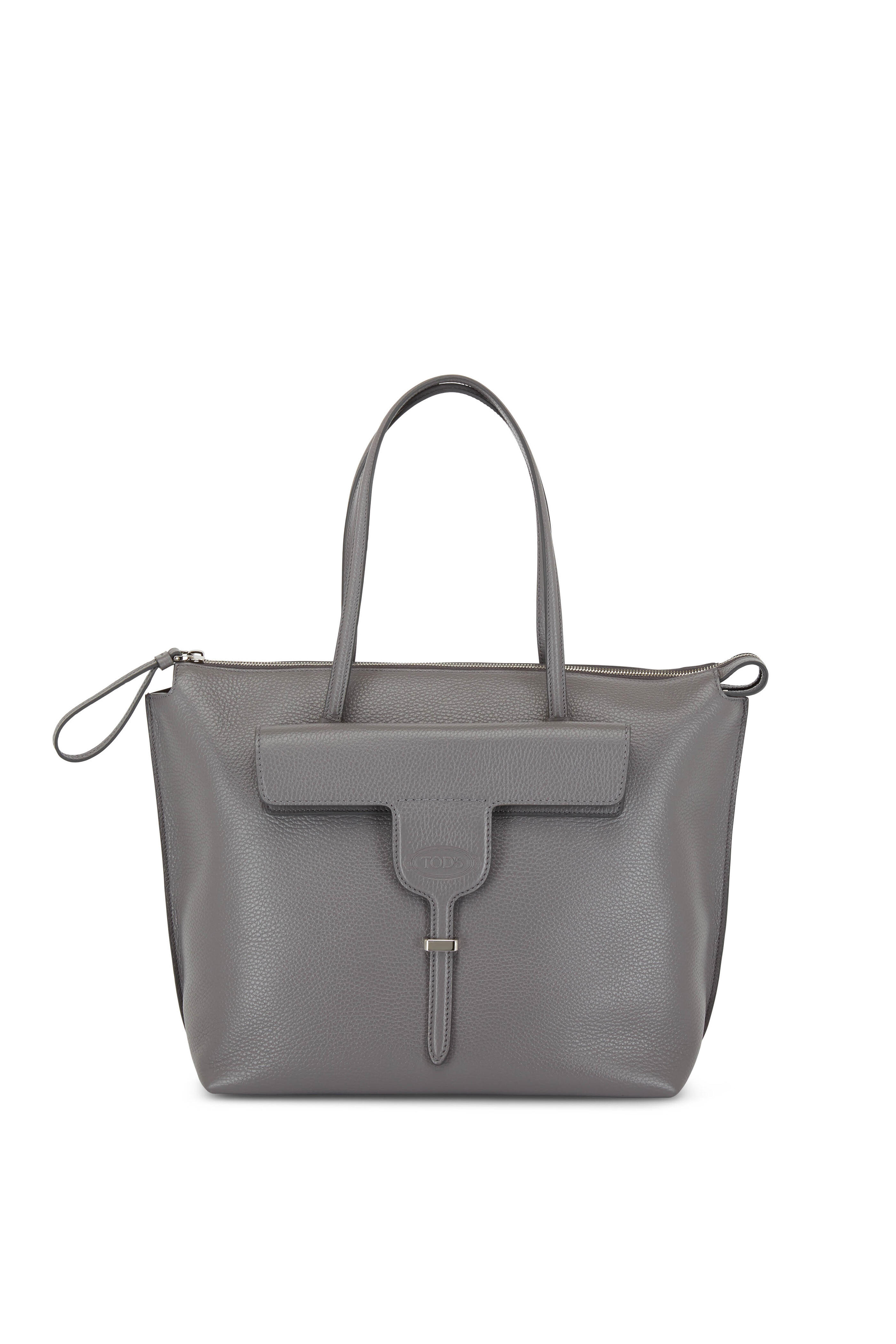Tod's - New Joy Dark Gray Front Flap Medium Tote