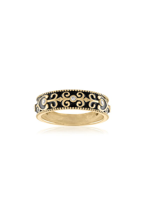 Loriann 14k Yellow Gold Enamel Florence Eternity Band