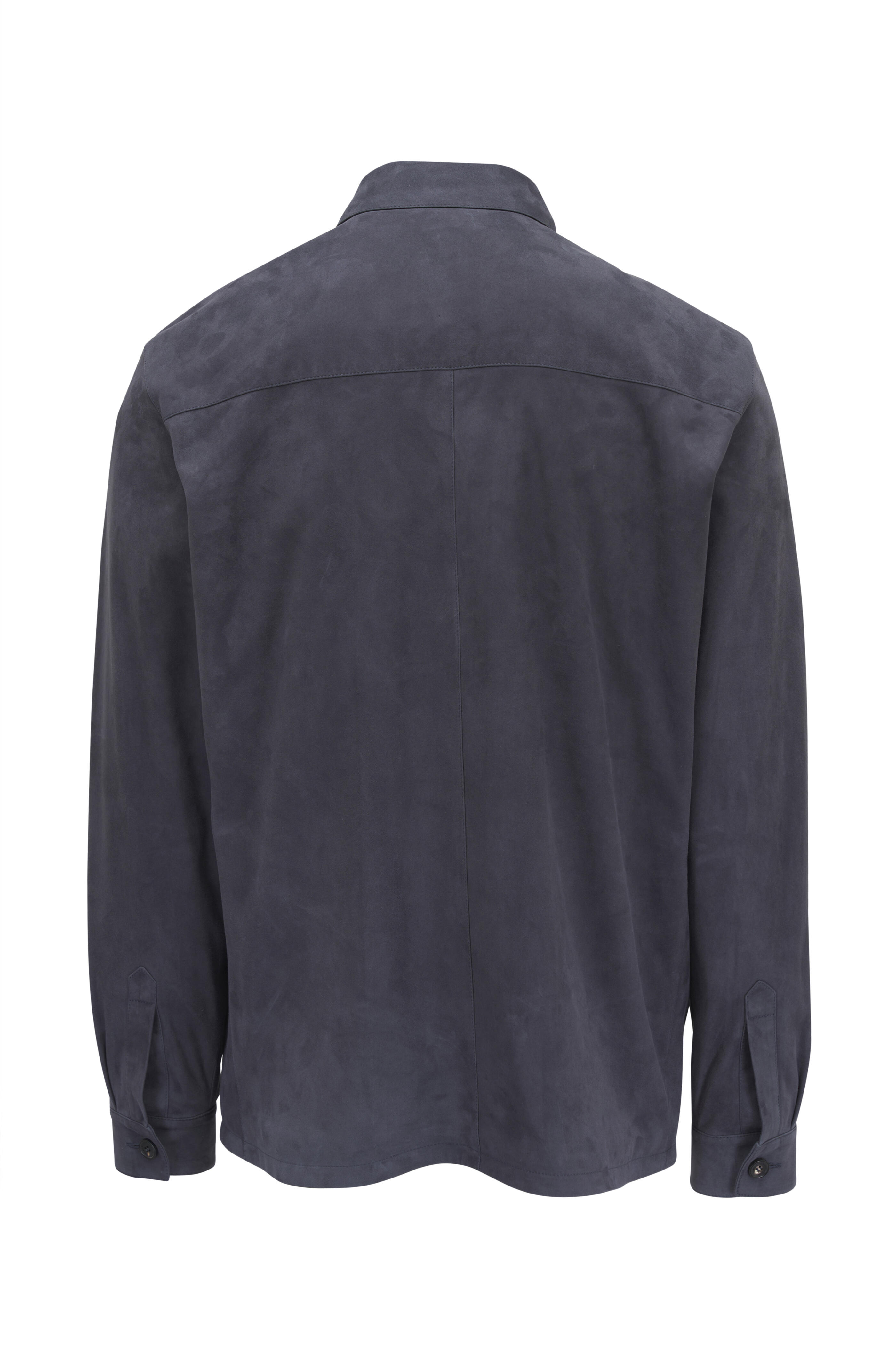 Loro Piana - Navy Blue Suede Overshirt