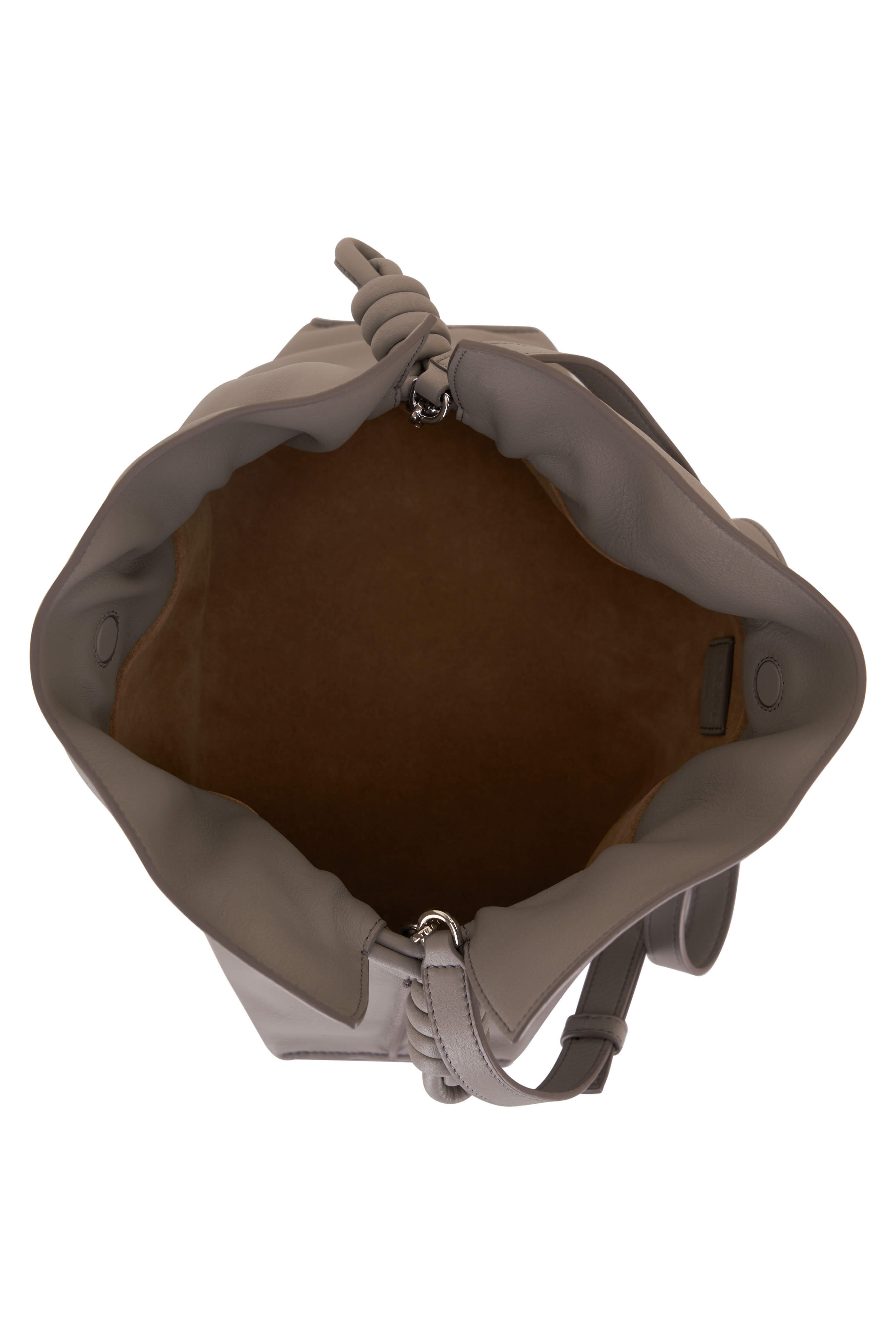 LOEWE グレー レザークラッチバッグ Loewe - Medium Flamenco Landscape Leather Clutch