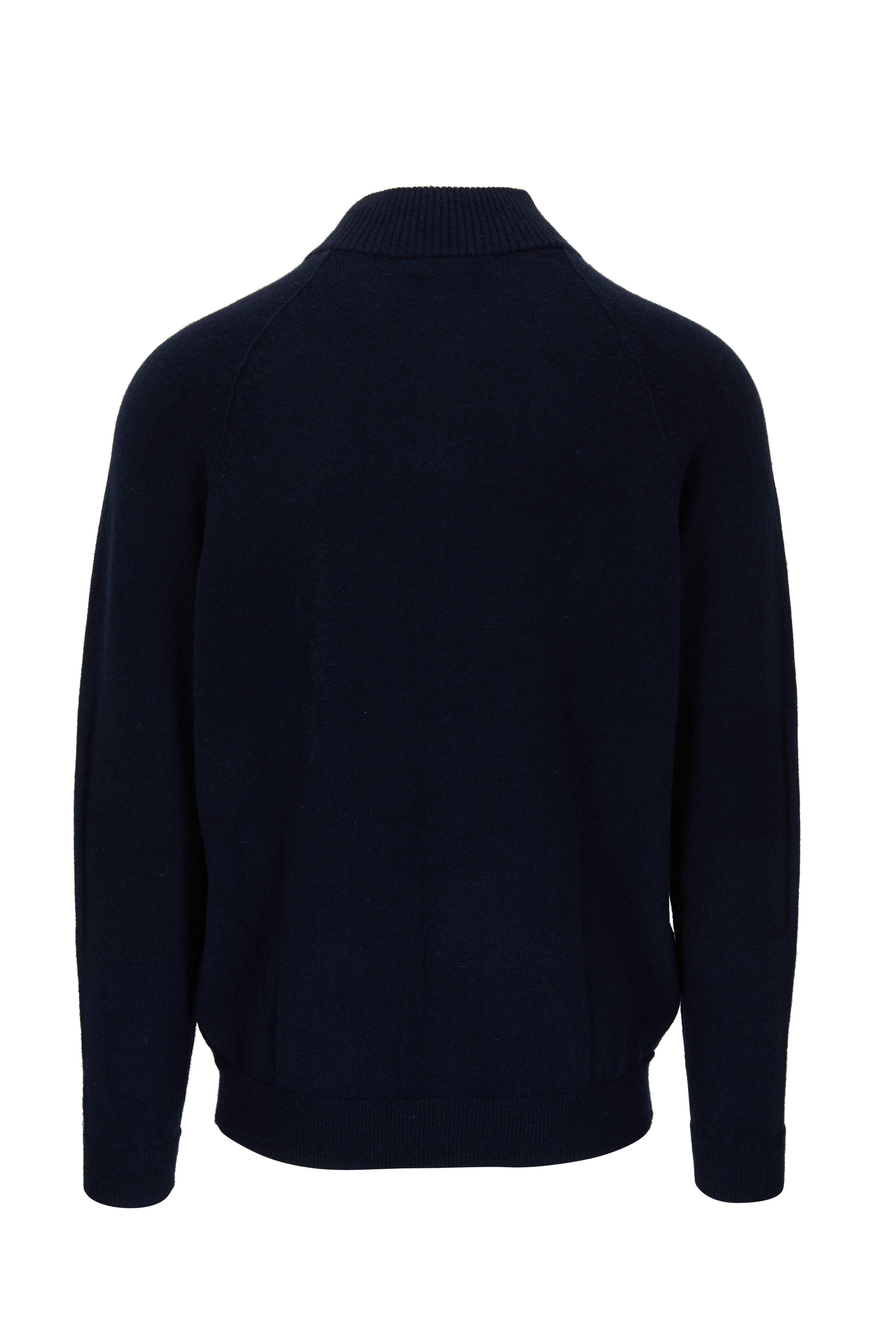 Kinross - Navy Blue Cashmere Full-Zip Sweater | Mitchell Stores