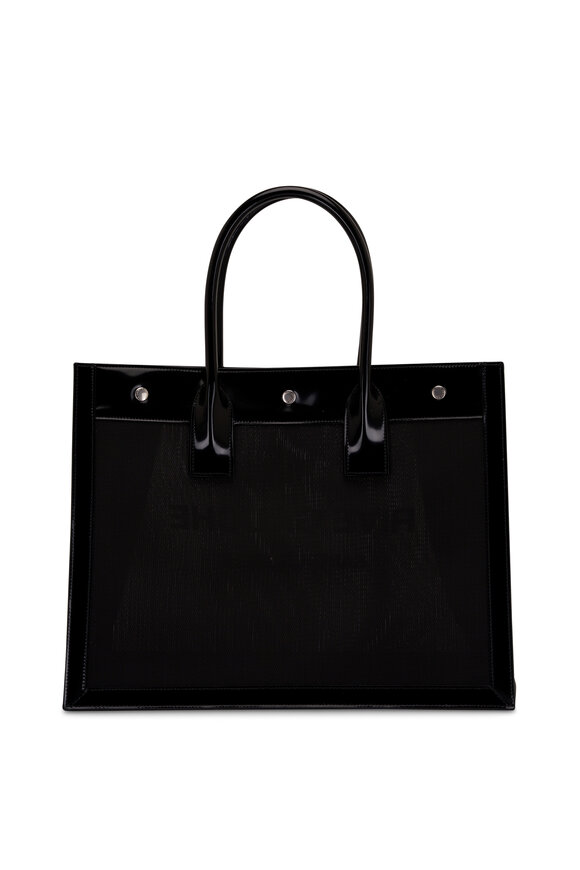 Saint Laurent - Black YSL Rive Gauche Tote Bag 