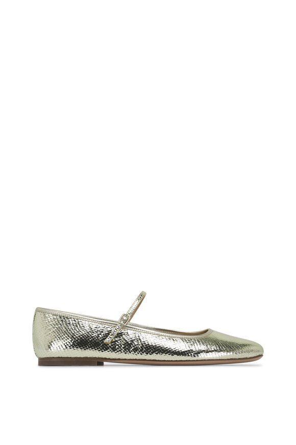 Veronica Beard - Ellie Platinum Metallic Leather Flat