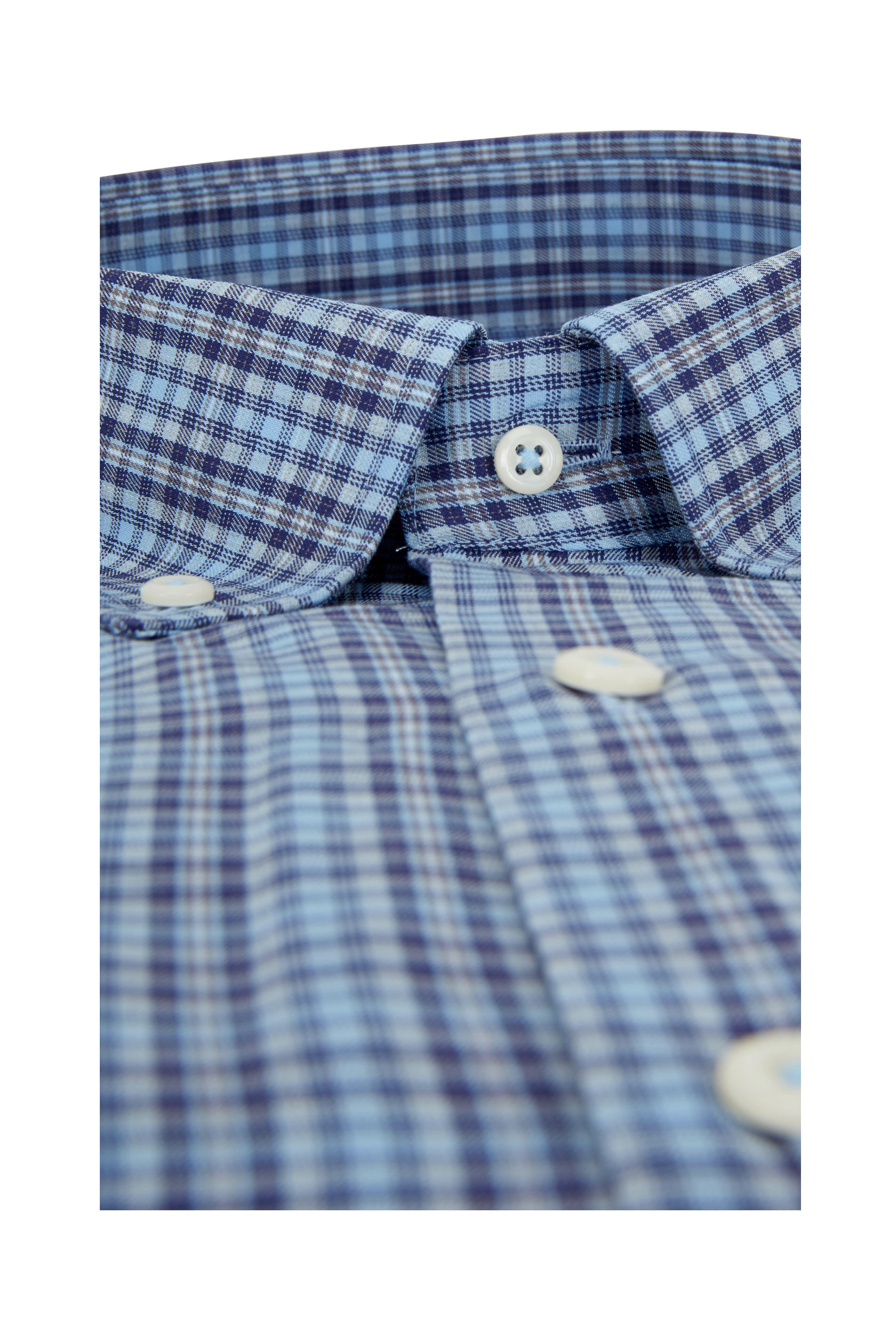 Peter Millar - Edmund Blue Check Sport Shirt