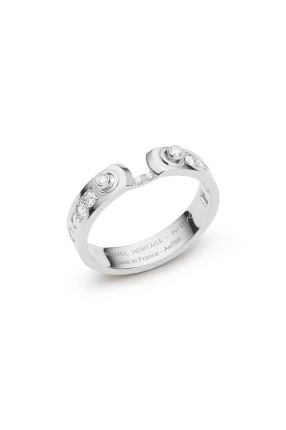 Nouvel Heritage - Tuxedo Diamond 18K White Gold Mood Ring