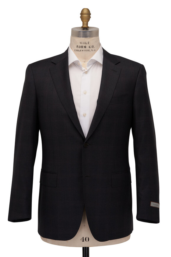 Canali - Gray Tonal Plaid Wool Suit 