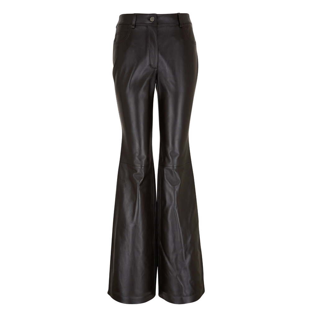 パンツ Michael Kors Black Pants with Belt Loops in Leather Woman Michael Kors Black Pants With Belt Loops In Leather Woman