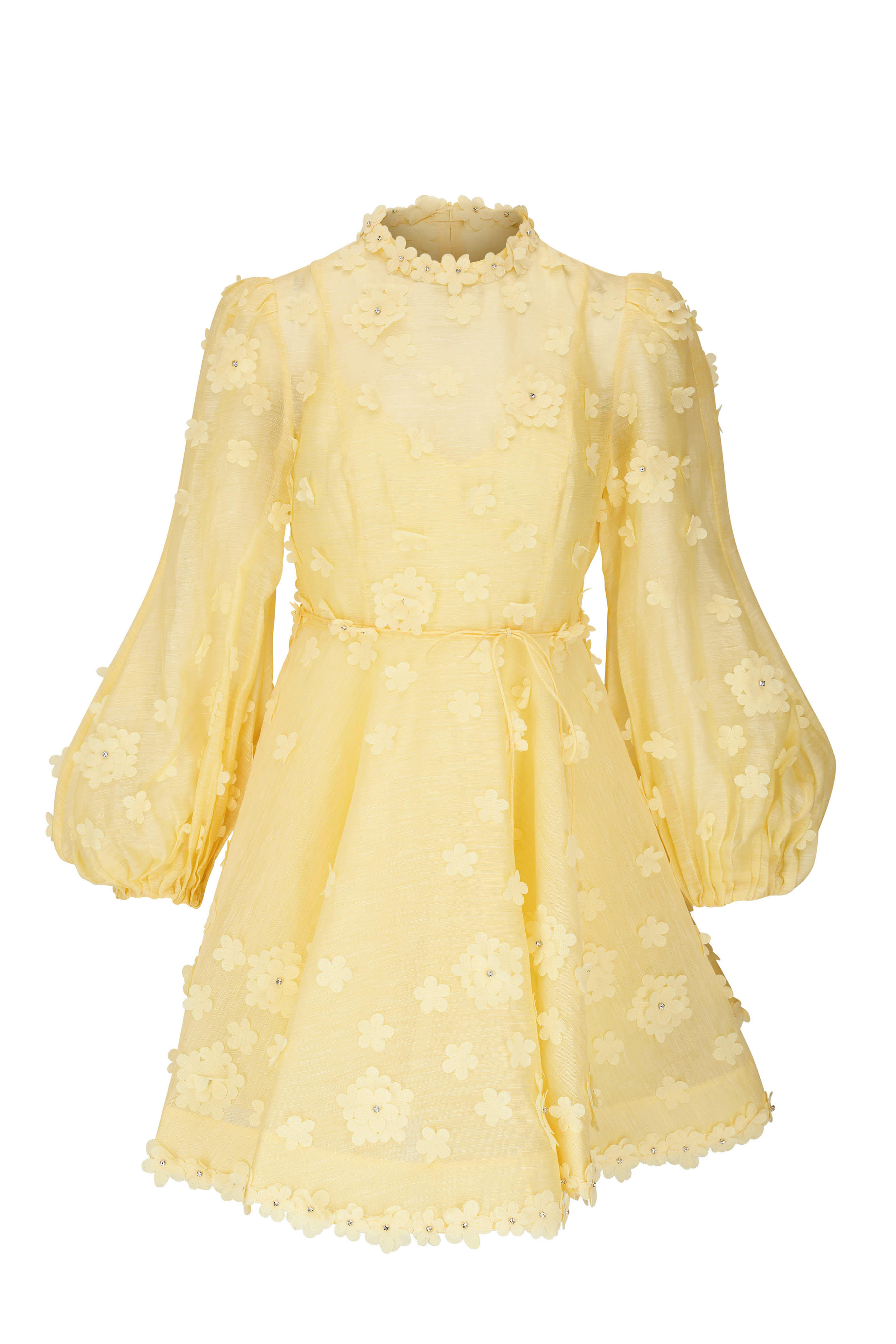 Zimmermann - Lemon Matchmaker Lift Off Mini Dress