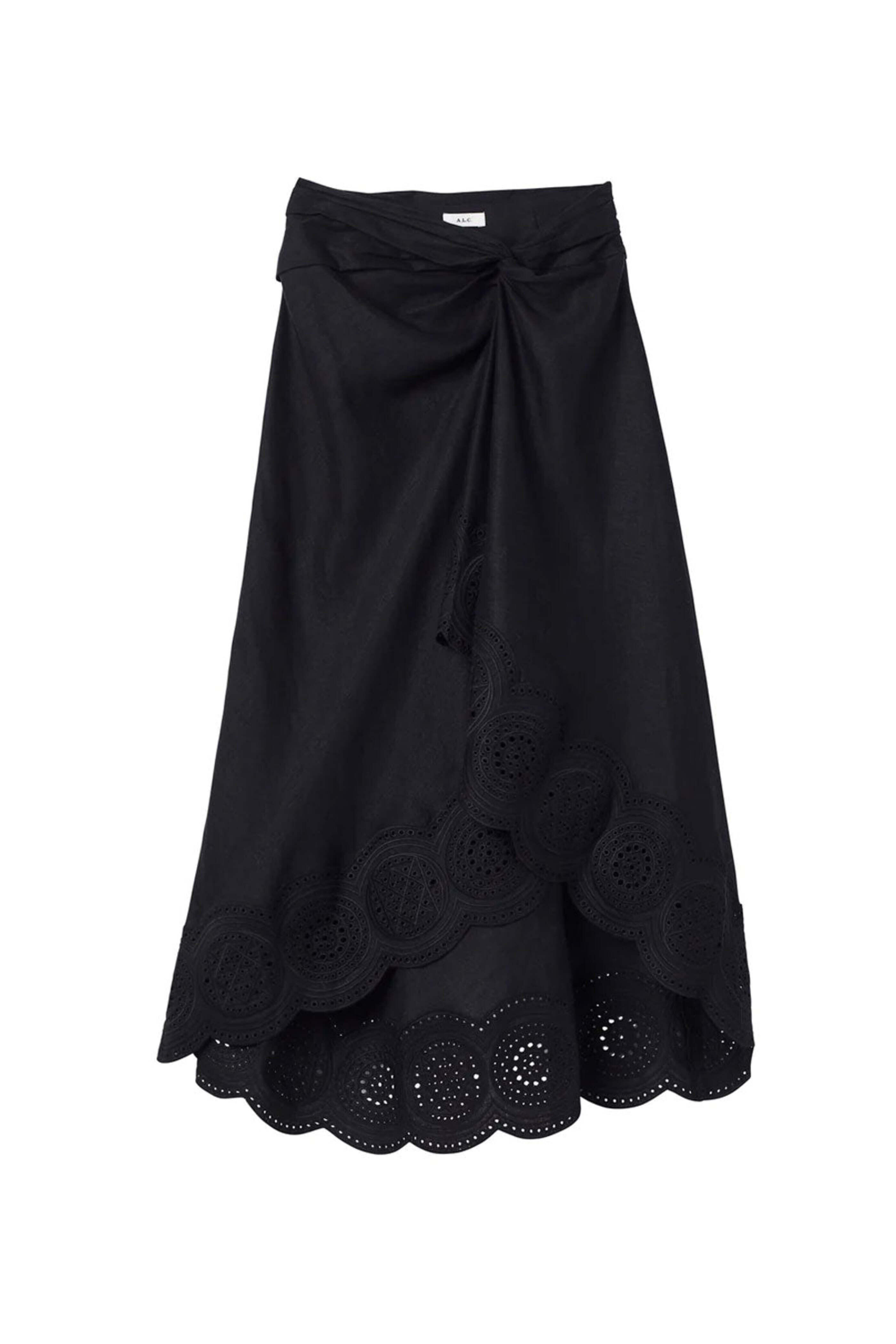 A.L.C. - Heather Linen Eyelet Skirt