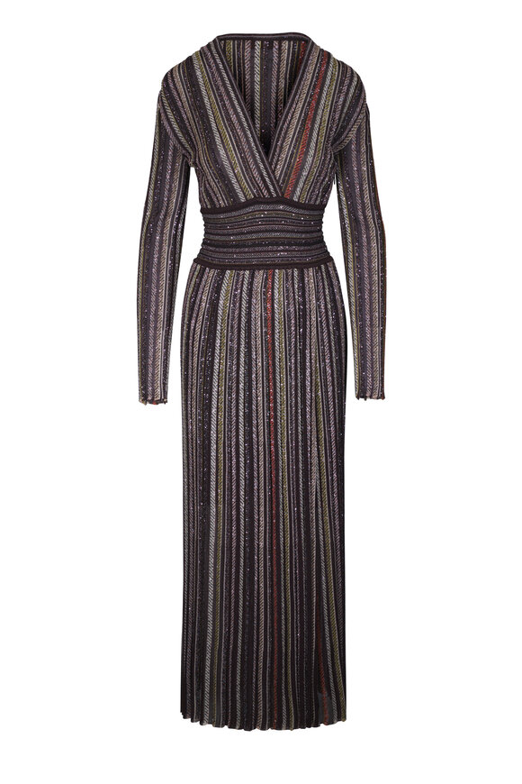 Victoria Beckham - Cream & Mustard Wool Check Short Sleeve Dress