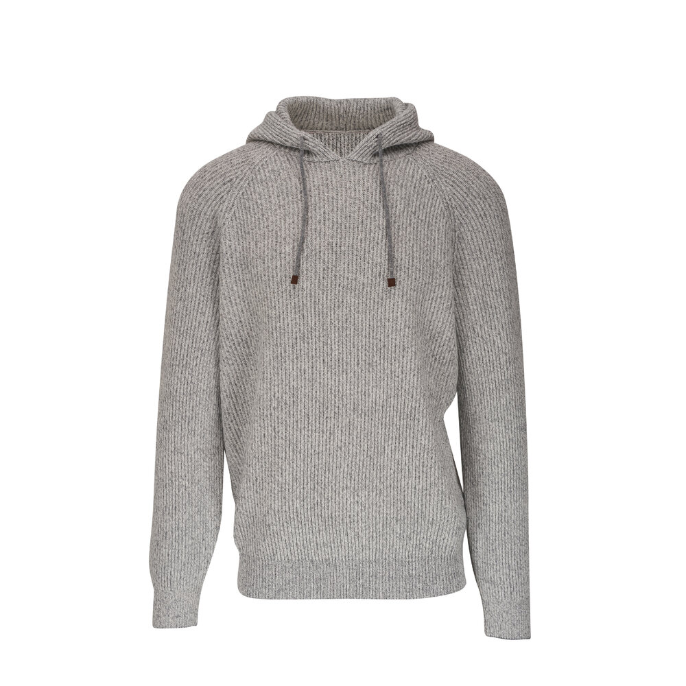 BRUNELLO CUCINELLI カシミヤ シルク ニット セーター グレー 世界中から支持されているBRUNELLO CUCINELLIの極上カシミア