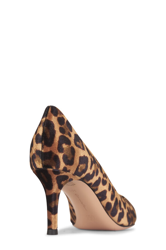 Gianvito Rossi Gianvito Velluto Animal Print Pump, 70mm - view 4