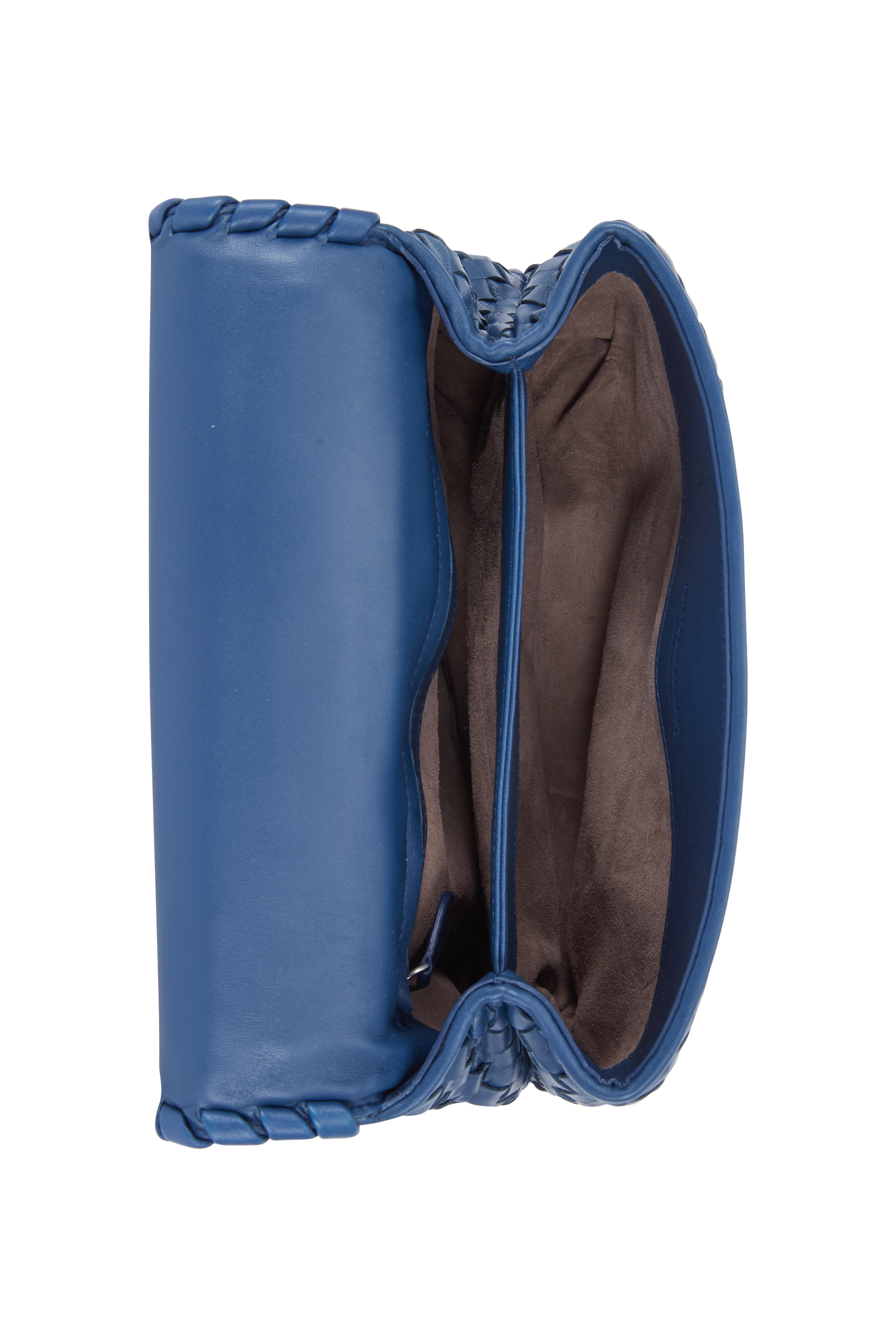 Bottega Veneta - Olimpia Navy Blue Intrecciato Small Shoulder Bag