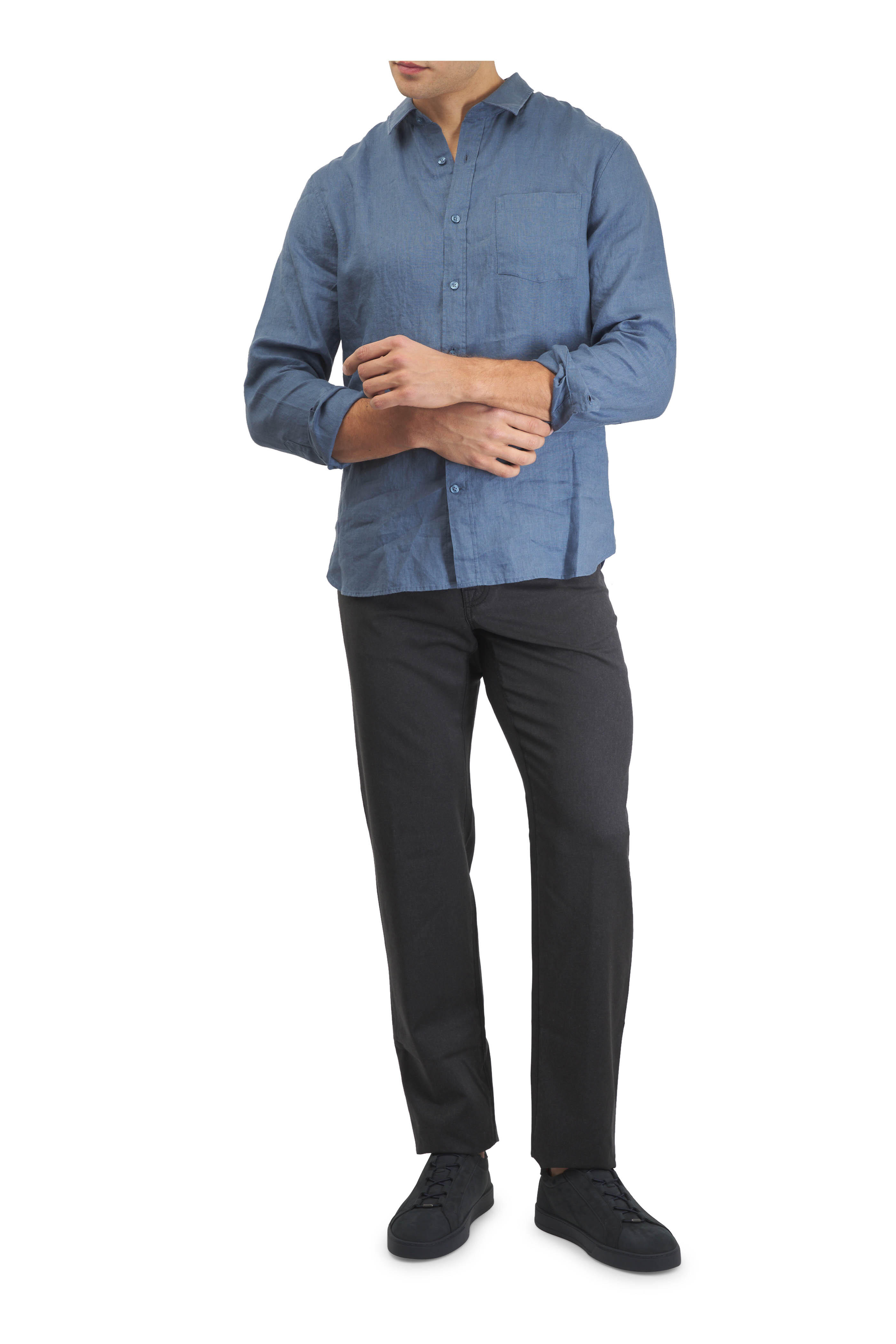 Marco Pescarolo - Nerano Charcoal Gray Five Pocket Pant