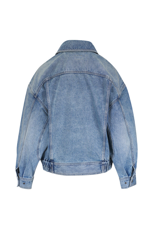 Saint Laurent Oversized South Blue Denim Jacket - view 3