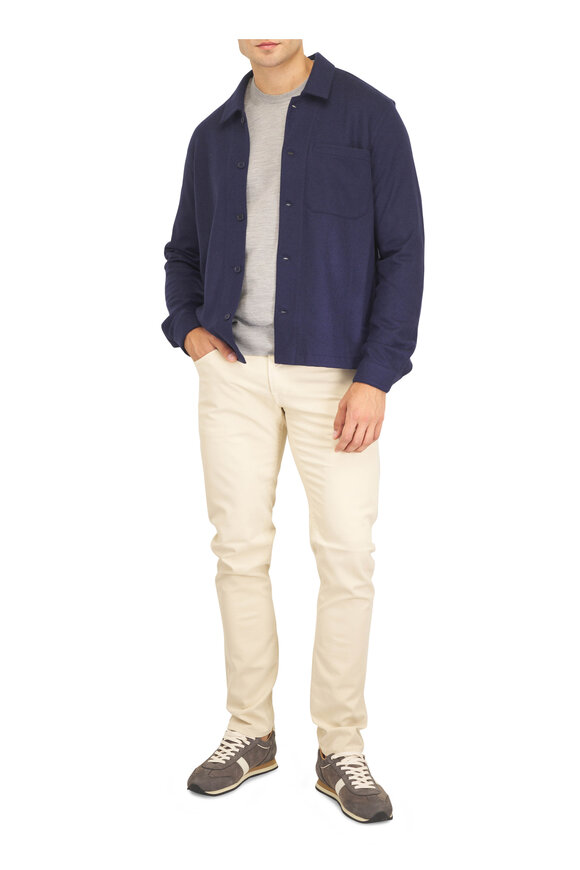 Tom Ford Navy Cashmere Overshirt - view 2