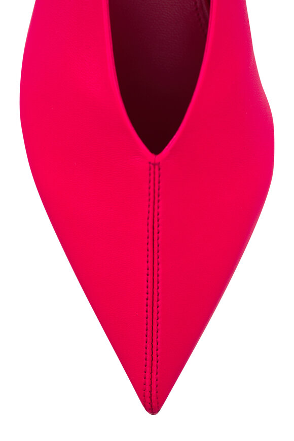 Loewe Origami Cubic Red Leather Slingback, 45mm - view 5