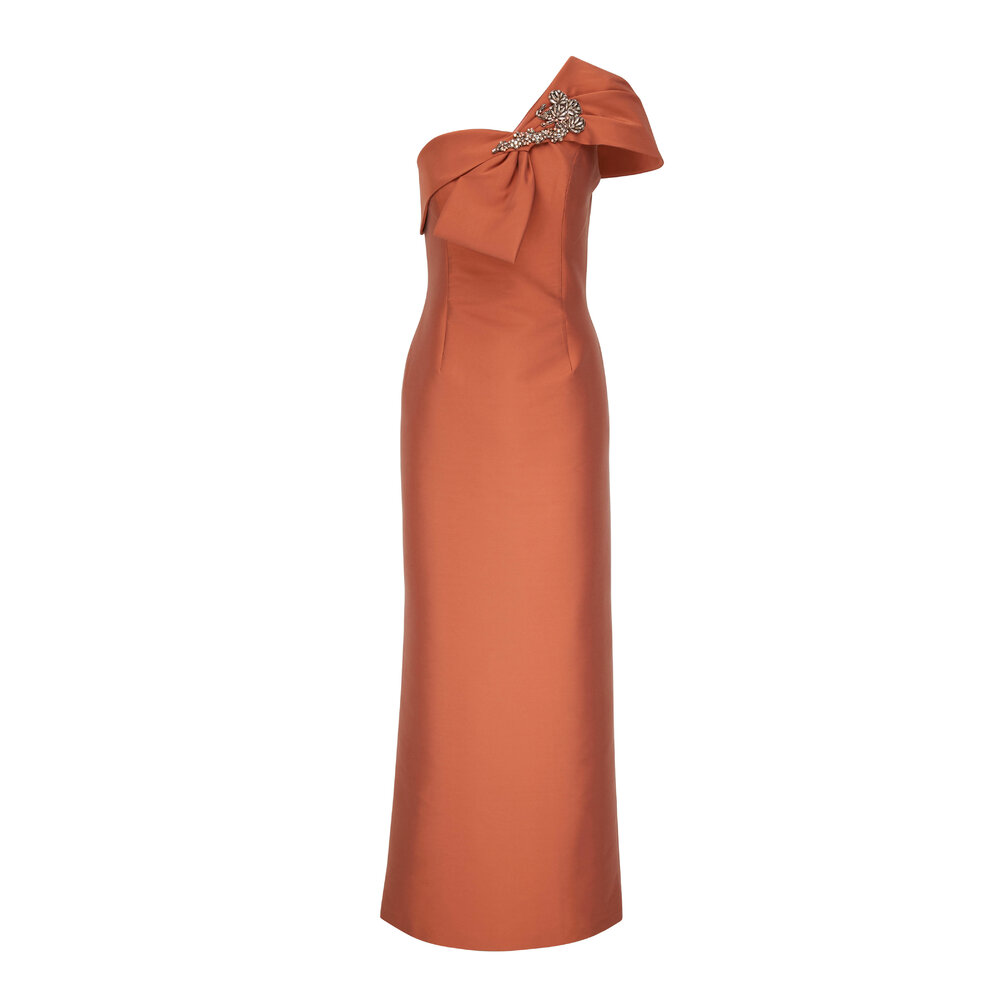 Sachin + Babi - Ines Copper Stretch Mikado Gown | Mitchell Stores