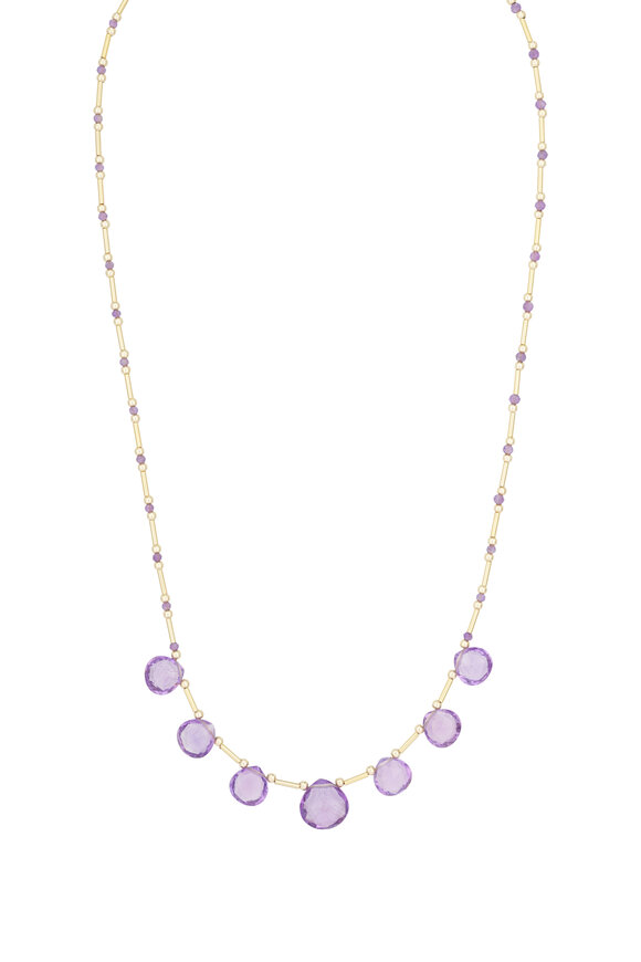 Cristina V. Amethyst Brio Bar Necklace - view 1
