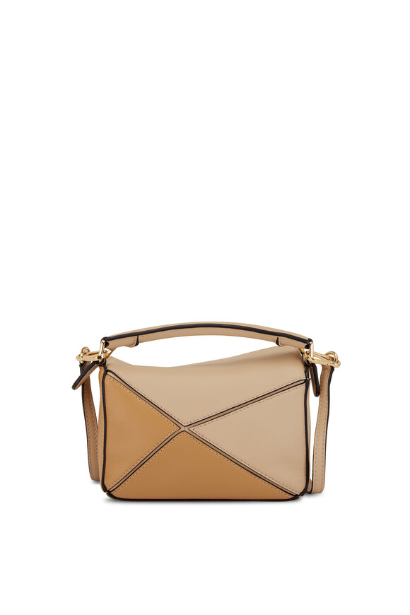 Loewe - Mini Puzzle Dust Beige & Soft White Shoulder Bag