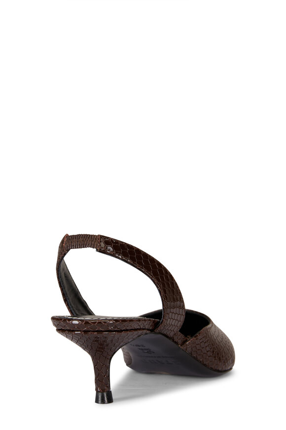 Staud Sebastian Espresso Leather Slingback, 70mm - view 3