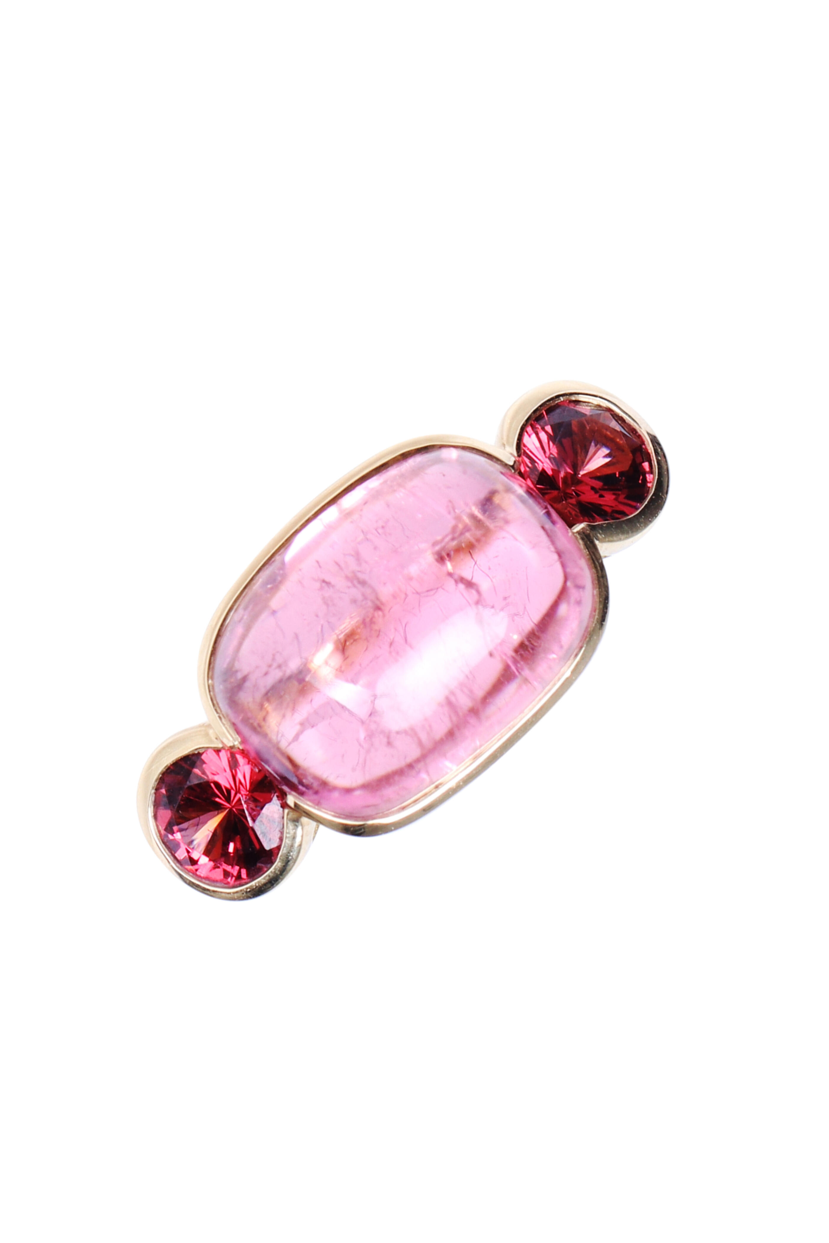 Ray Griffiths - Pink Tourmaline & Garnet Scallop Ring