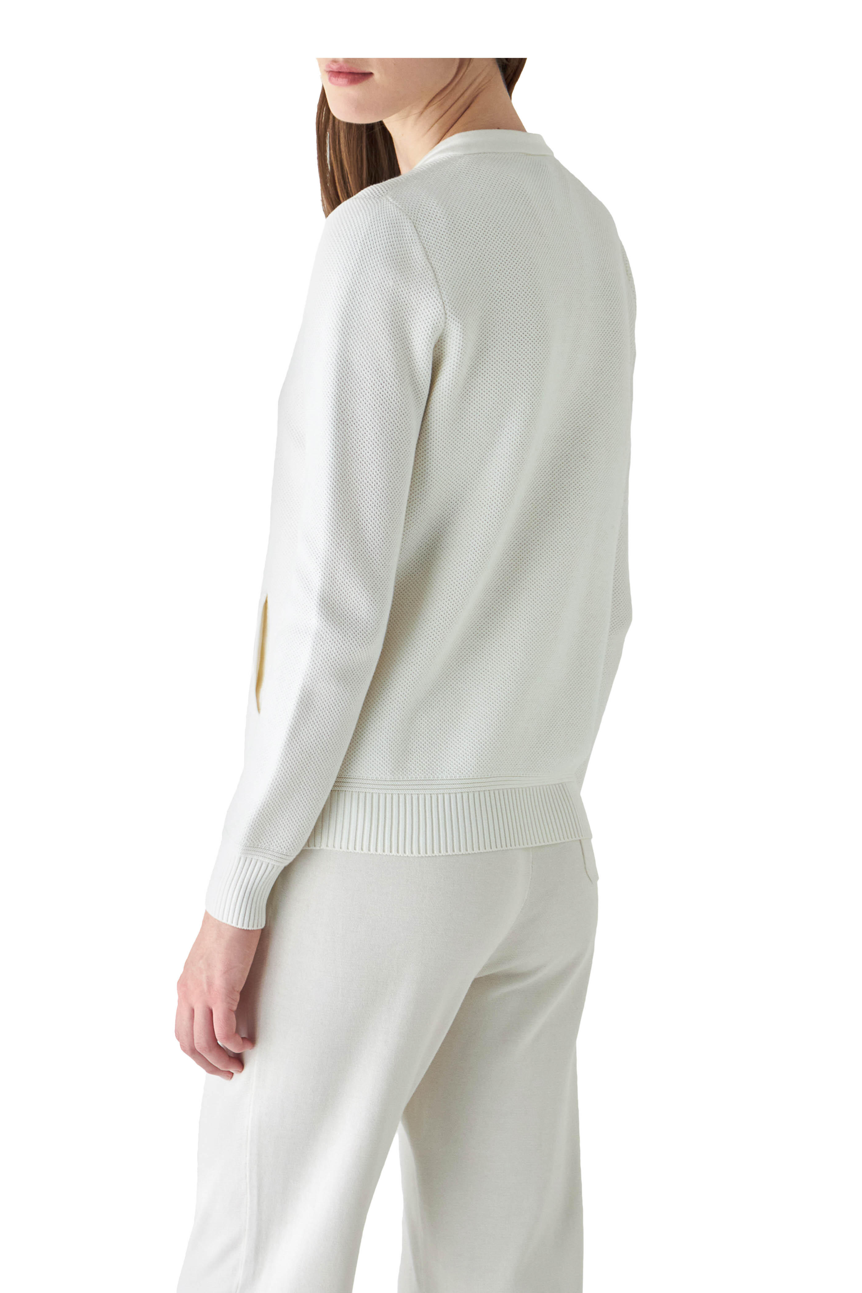Loro Piana - Off White Cotton & Silk Zip Front Cardigan