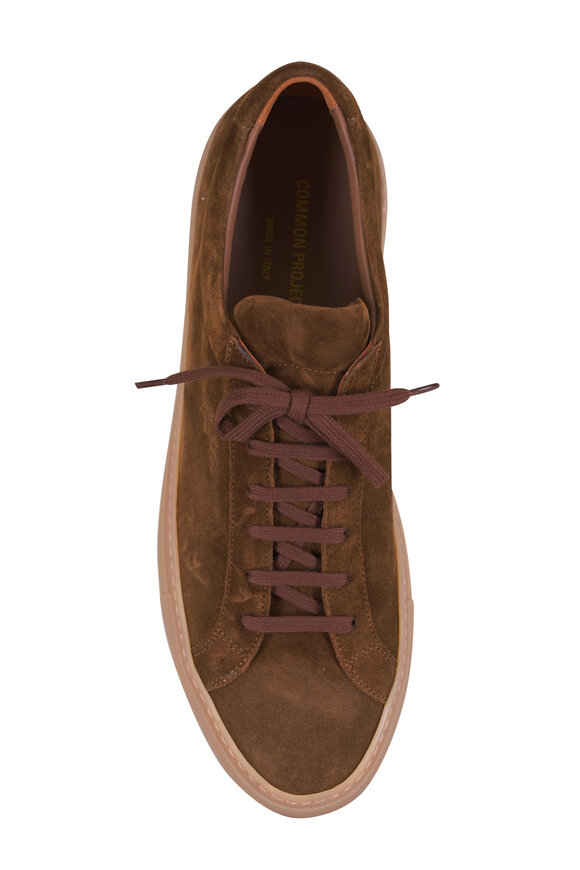 Common Projects Achilles Premium Brown Suede Sneaker - view 3