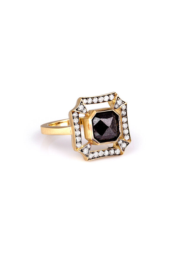 Sylva & Cie - 18K Yellow Gold Rough Diamond Ring