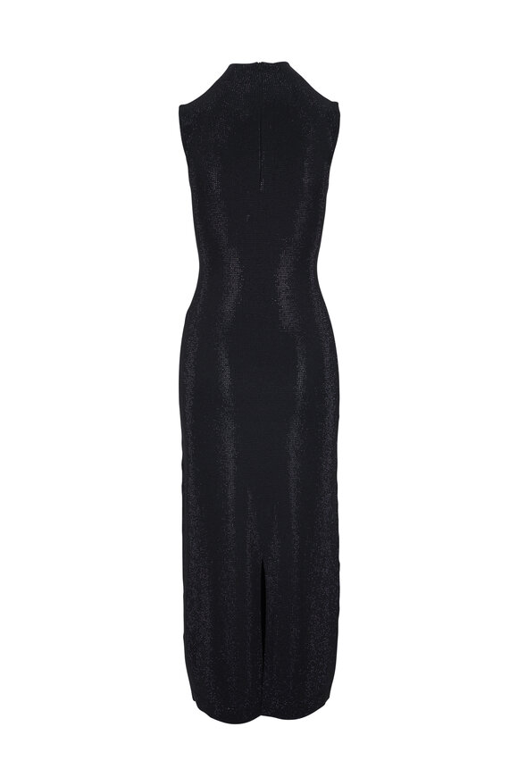 Lela Rose - Black Rhinestone Wool Dress