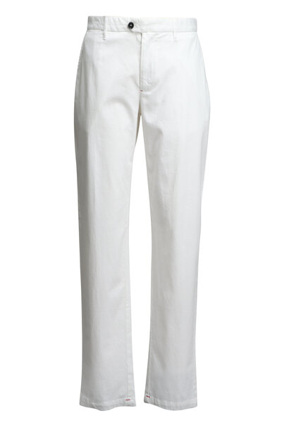 パンツ BRUNELLO CUCINELLI WHITE COTTON PANTS Brunello Cucinelli - Snow White Cotton Gabardine Pant