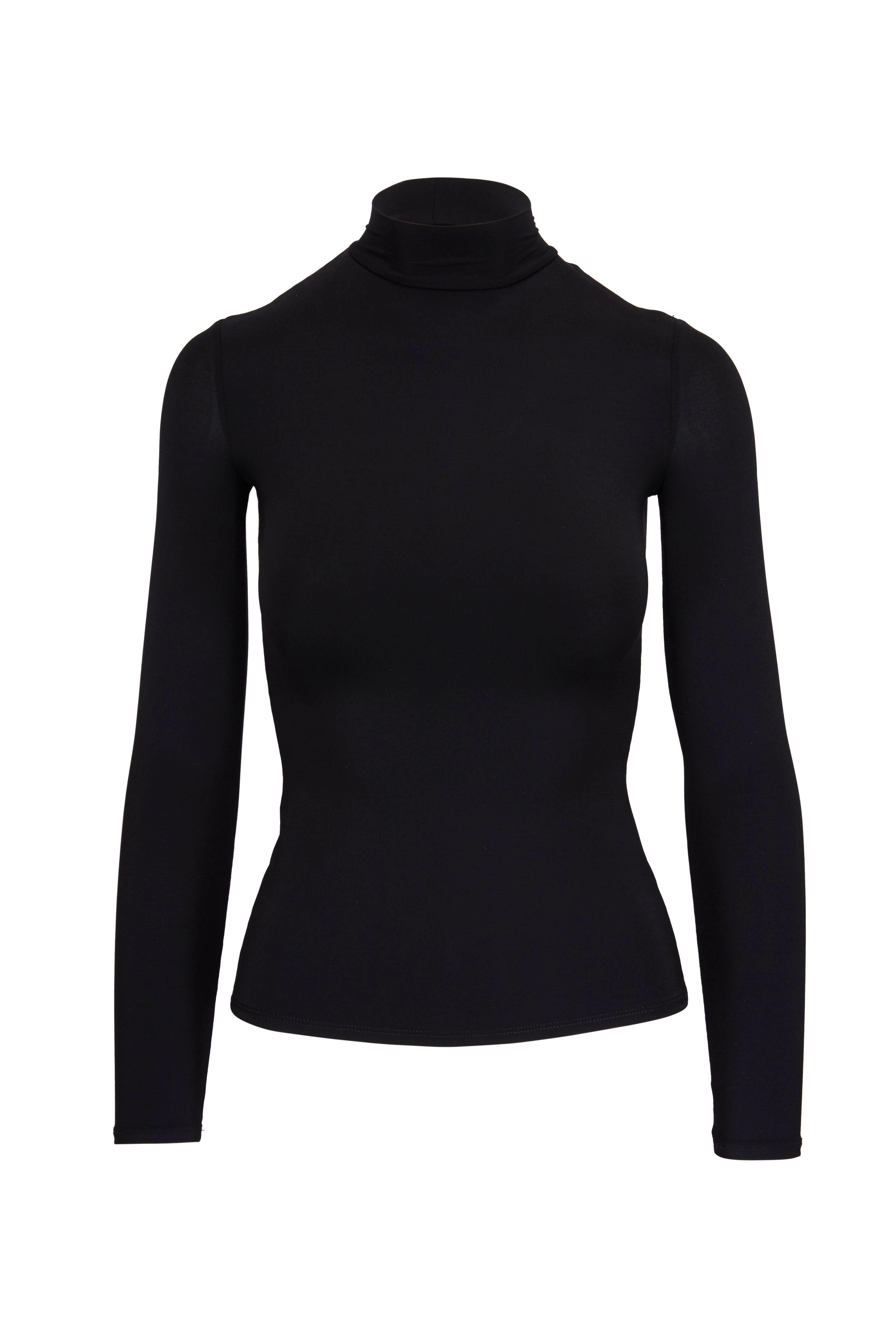 The Row Rudd Black Stretch Jersey Turtleneck Mitchell Stores